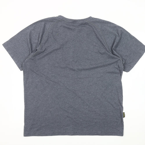 Snickers Men's Grey XL T-Shirt, Crew Neck, Logo Accent