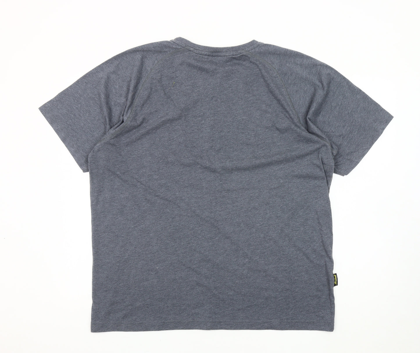 Snickers Men's Grey XL T-Shirt, Crew Neck, Logo Accent