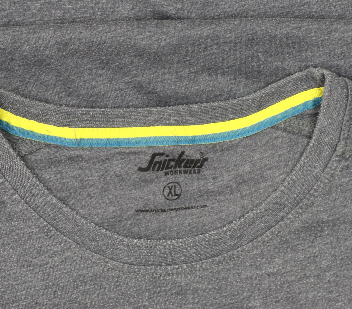 Snickers Men's Grey XL T-Shirt, Crew Neck, Logo Accent