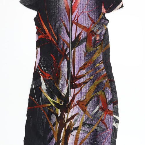 Warehouse Women's Multicoloured Silk Dress Size 6