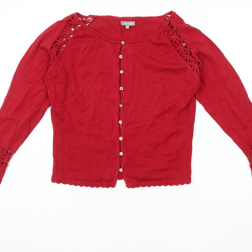 Marks and Spencer Women's Red Cardigan Size 12
