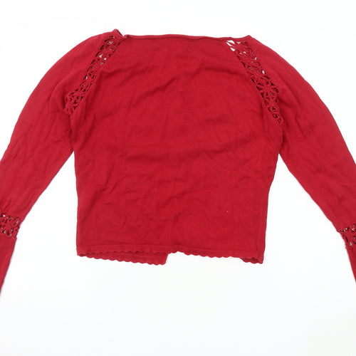 Marks and Spencer Women's Red Cardigan Size 12