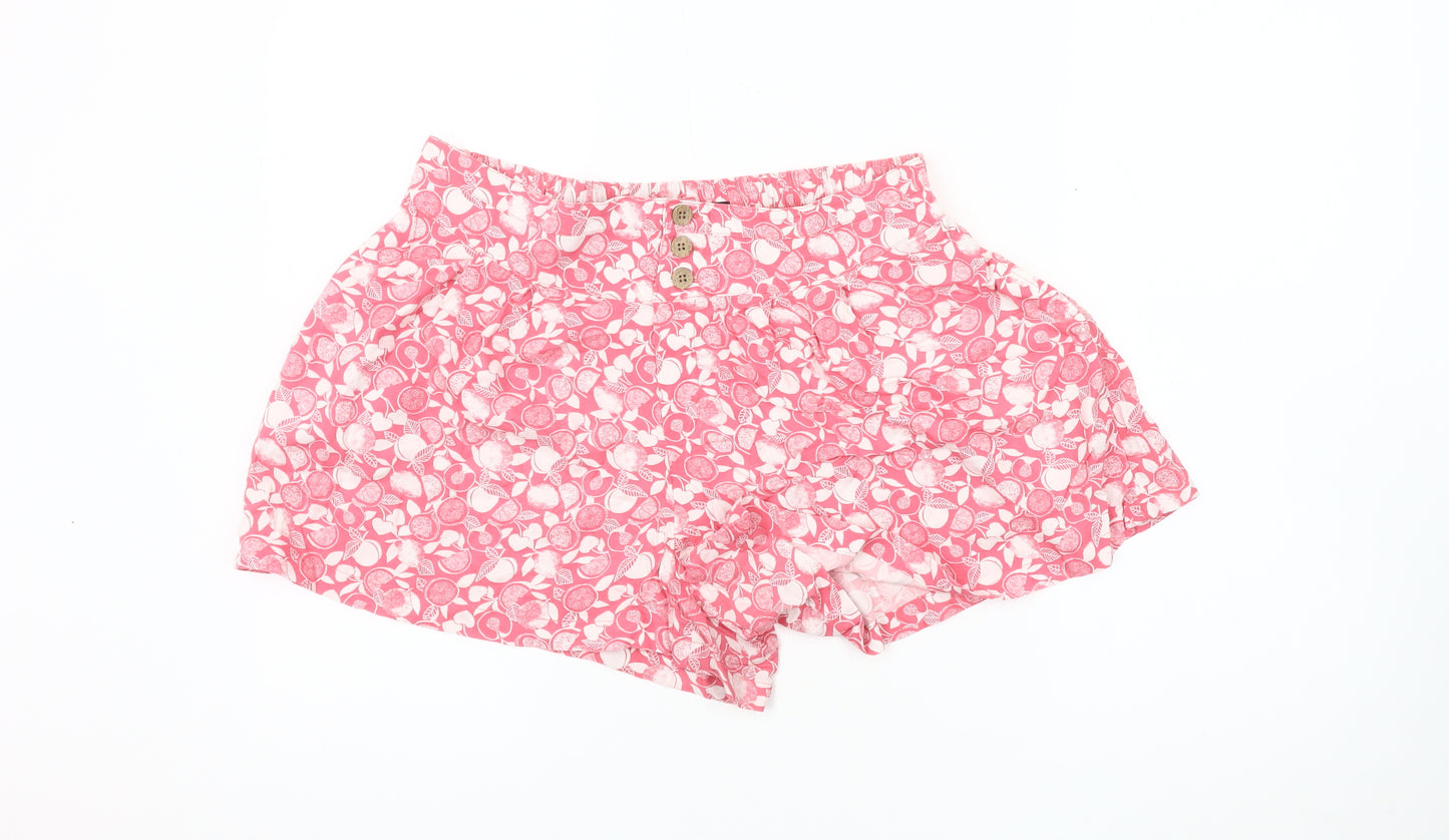 Marks and Spencer Women's Pink Floral Shorts Size 12