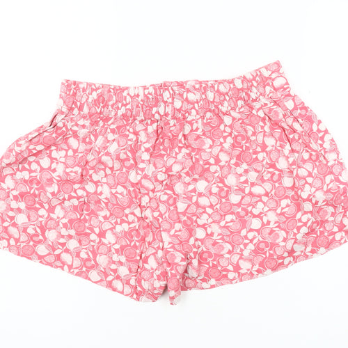 Marks and Spencer Women's Pink Floral Shorts Size 12