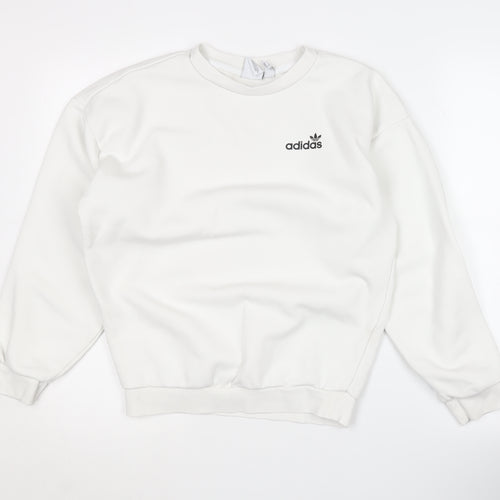 Adidas Women's White Pullover Sweatshirt Size 4