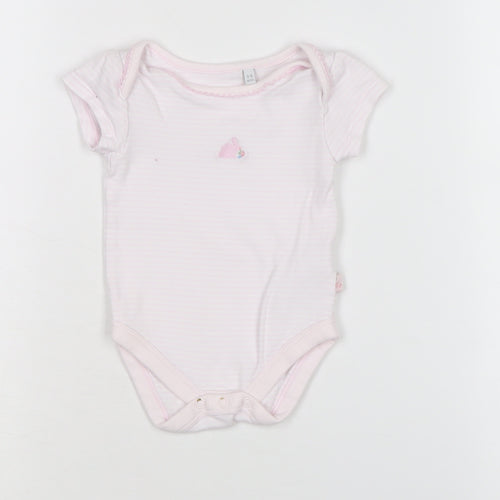 Debenhams Pink Girls Babygrow, 3-6 Months, Cotton, Embroidered