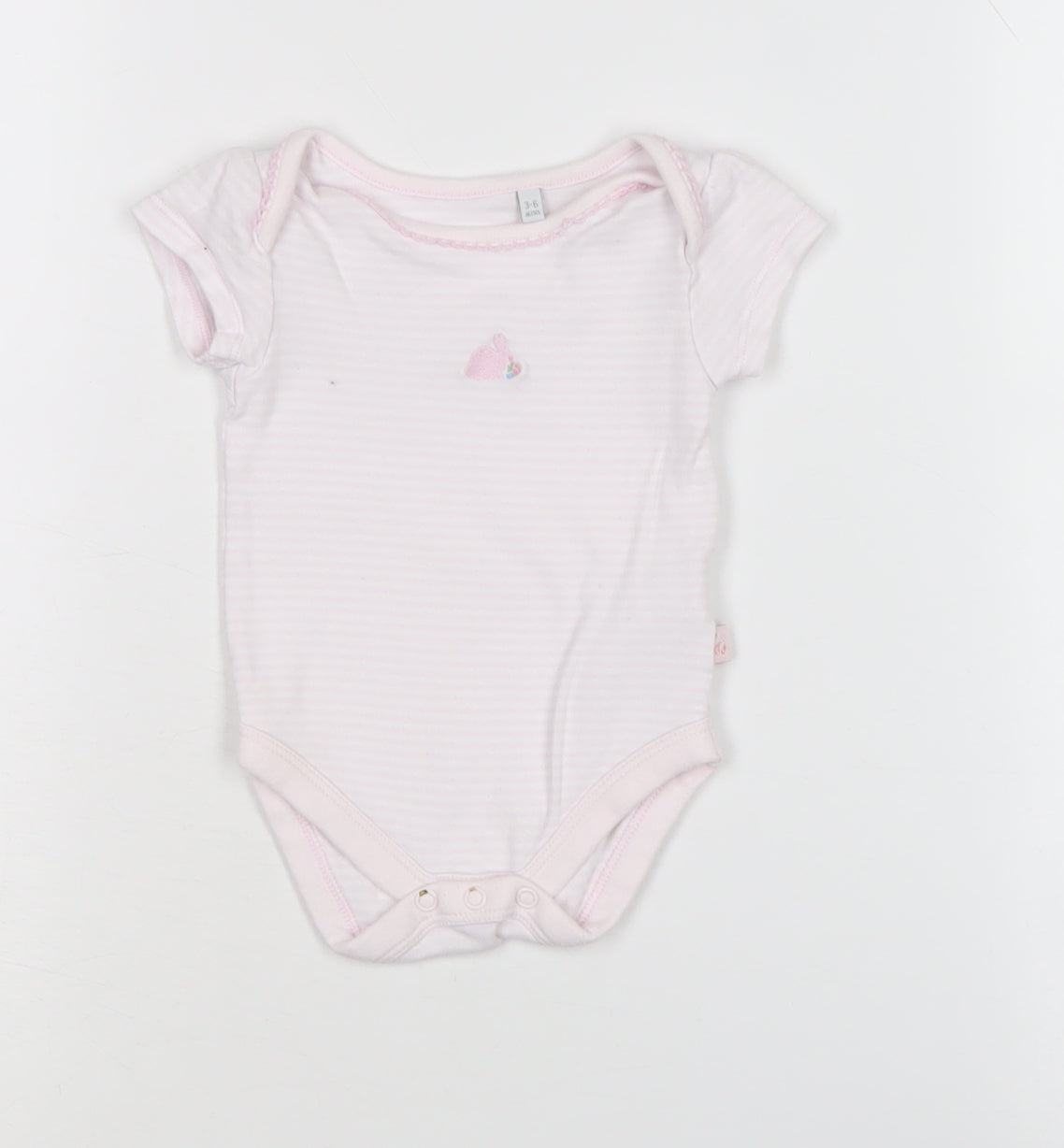 Debenhams Pink Girls Babygrow, 3-6 Months, Cotton, Embroidered
