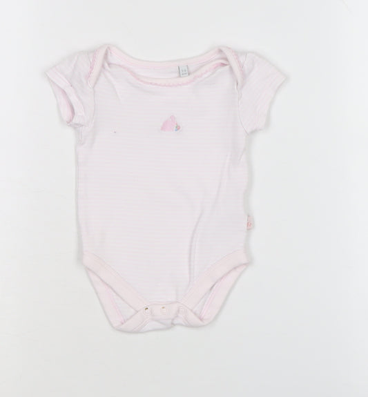 Debenhams Pink Girls Babygrow, 3-6 Months, Cotton, Embroidered