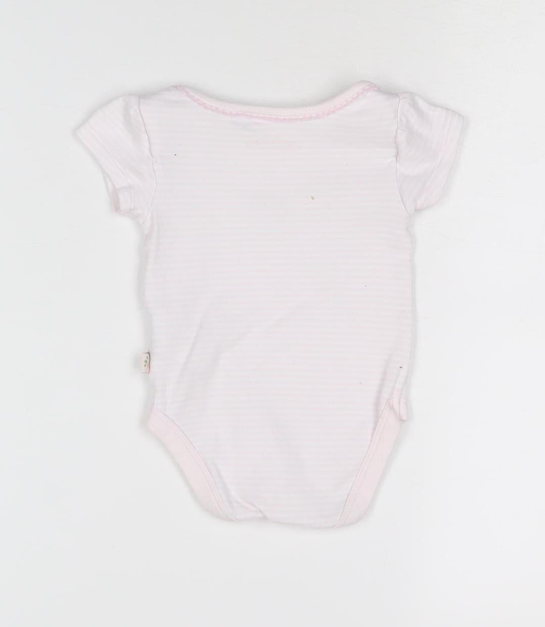 Debenhams Pink Girls Babygrow, 3-6 Months, Cotton, Embroidered