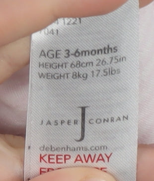 Debenhams Pink Girls Babygrow, 3-6 Months, Cotton, Embroidered