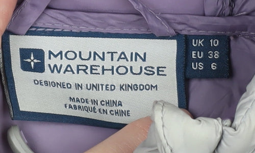 Mountain Warehouse Women's Grey Puffer Jacket Size 10