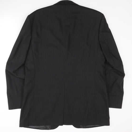 Jeff Banks Men's Black Regular Fit Wool Suit Jacket 42R