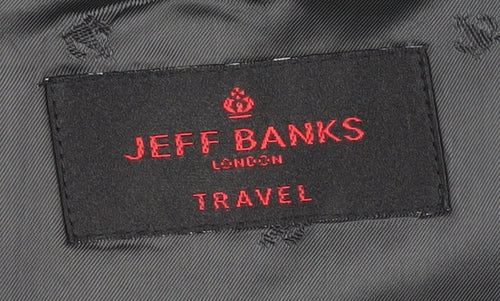 Jeff Banks Men's Black Regular Fit Wool Suit Jacket 42R