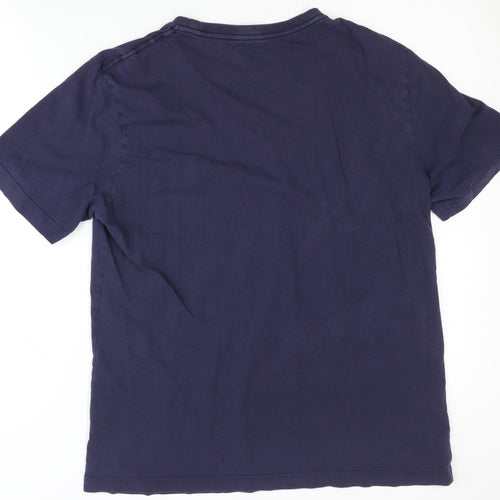 Puma Men's Blue Graphic T-Shirt, Medium, Sports Style