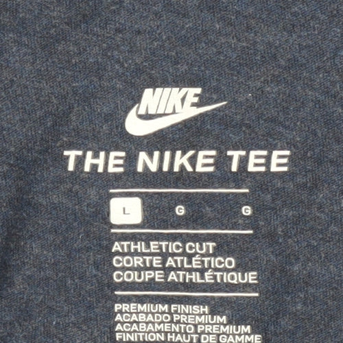 Nike Men's Blue Athletic Fit T-Shirt, Size L