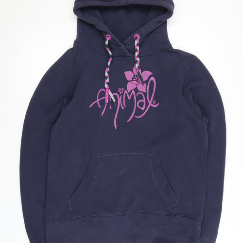 Animal Women's Blue Logo Pullover Hoodie Size 12