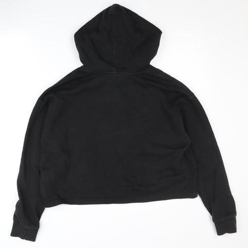 Puma Women's Black Hooded Pullover Logo Hoodie Size 8