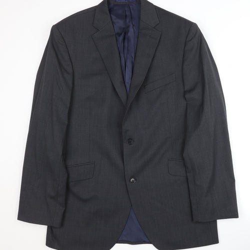 Austin Reed Men's Grey Suit Jacket 44R Business Formal