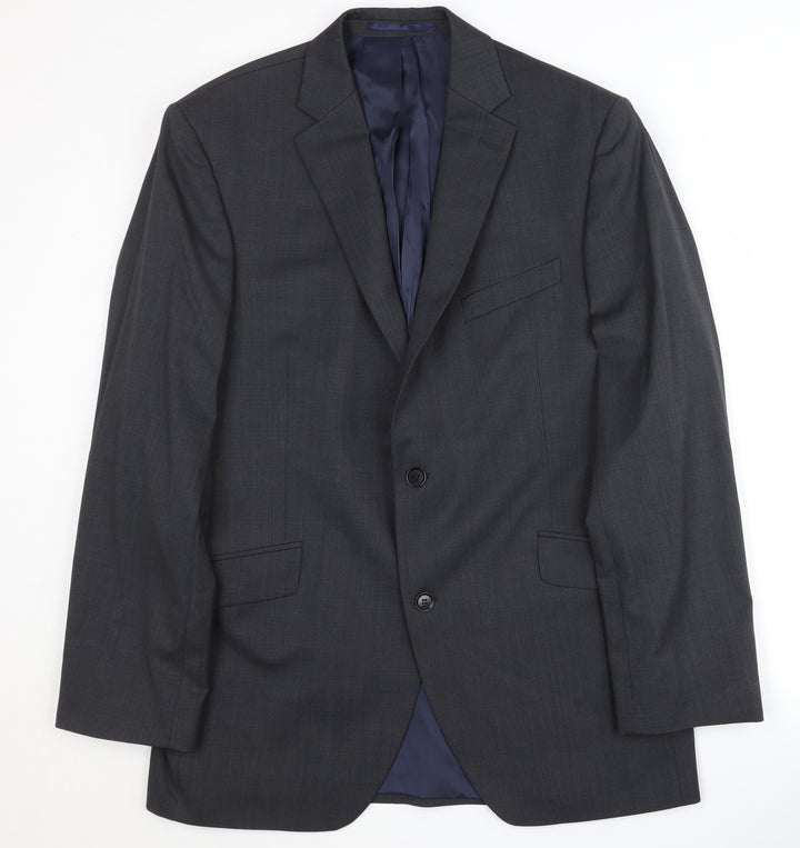 Austin Reed Men's Grey Suit Jacket 44R Business Formal
