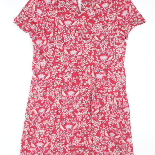 White Stuff Women’s Red Floral Shift Dress UK 10
