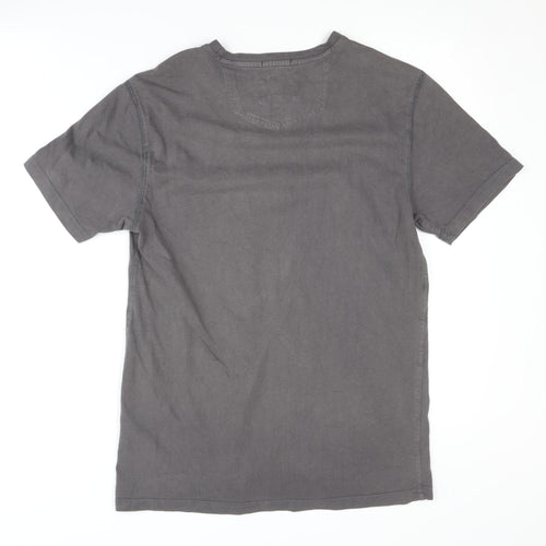 FatFace Men's Grey Graphic T-Shirt, Size S, Classic Motor Style