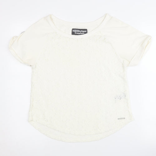SuperdryHyper Women's Ivory XS T-Shirt Casual