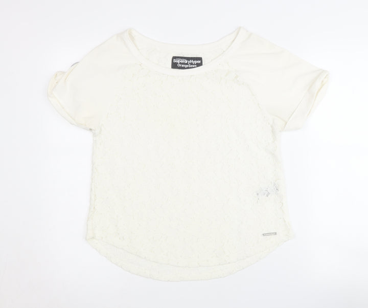 SuperdryHyper Women's Ivory XS T-Shirt Casual