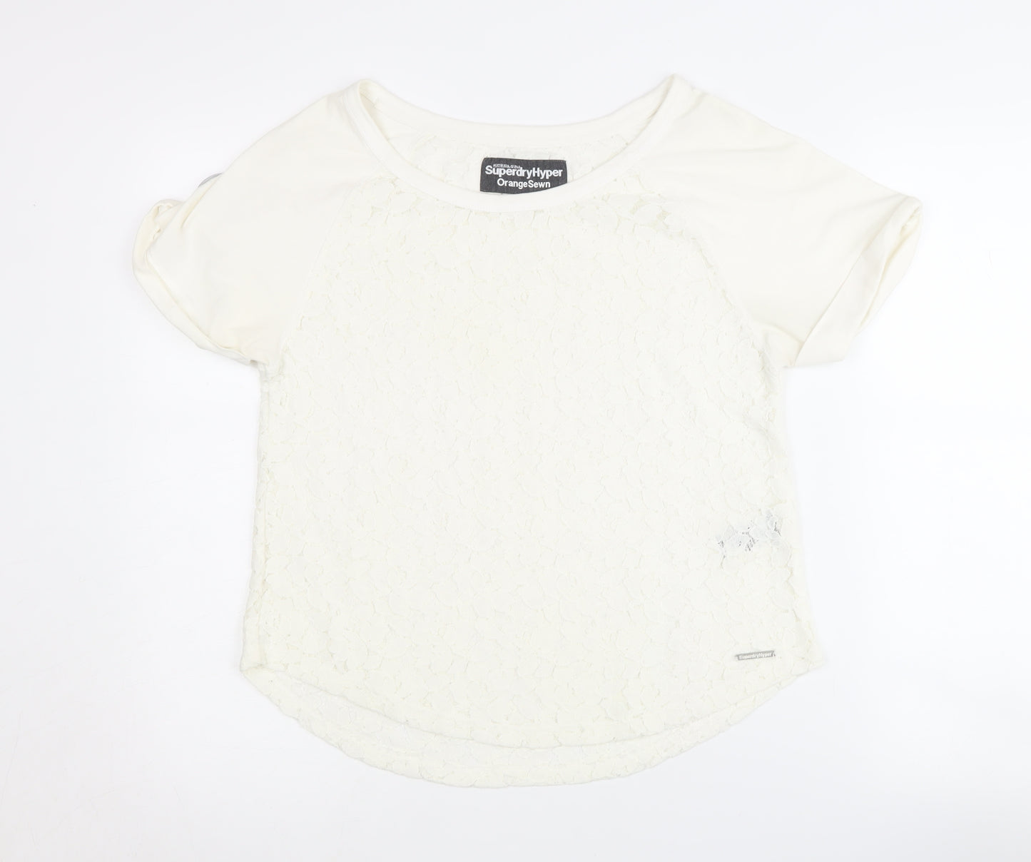 SuperdryHyper Women's Ivory XS T-Shirt Casual