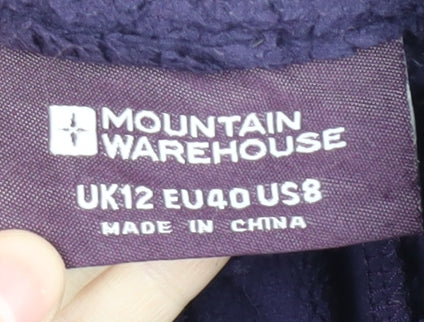 Mountain Warehouse Women's Purple Fleece Jacket Size 12