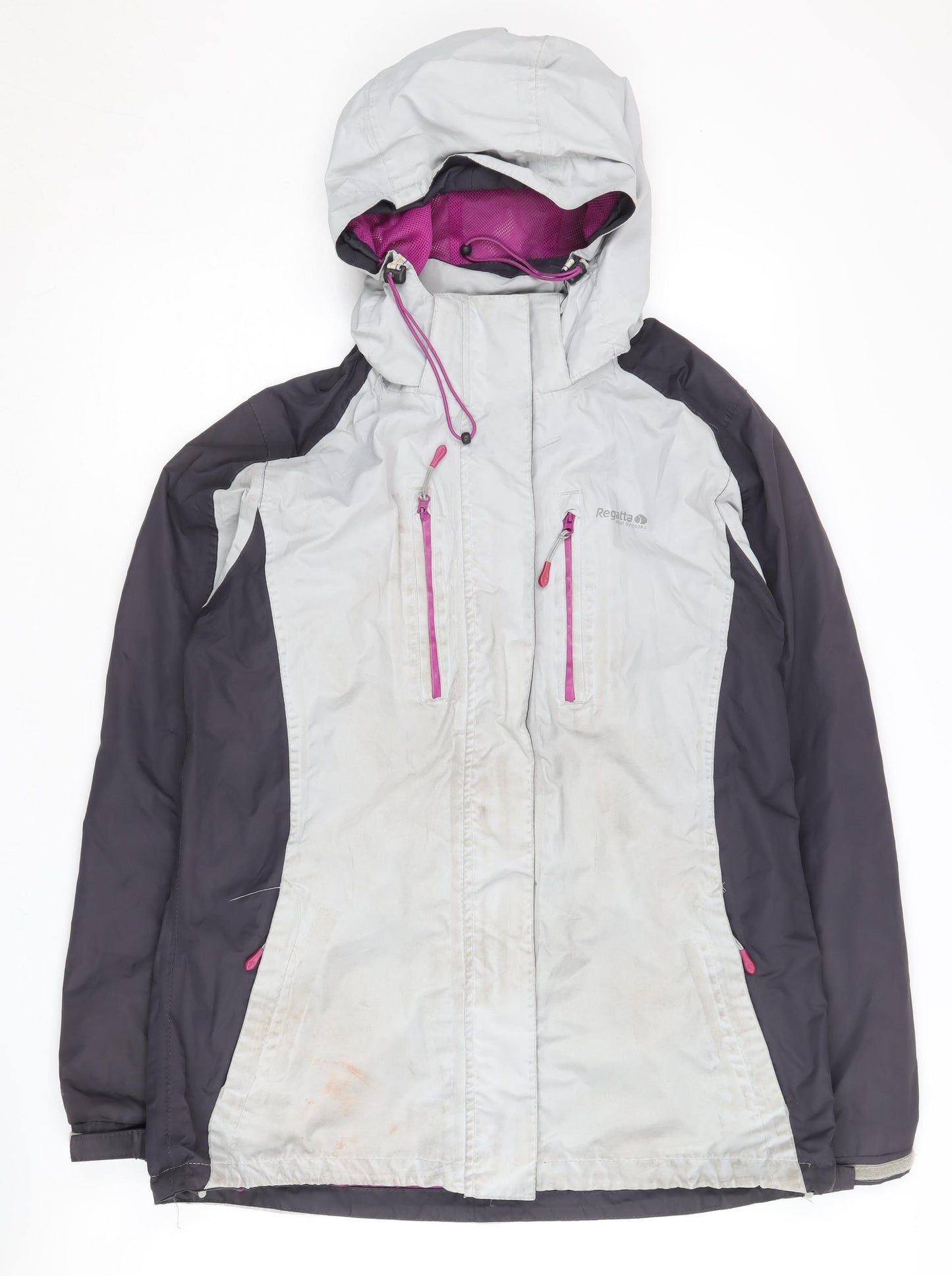 Regatta Women's Grey Hooded 3-in-1 Jacket, Size 12