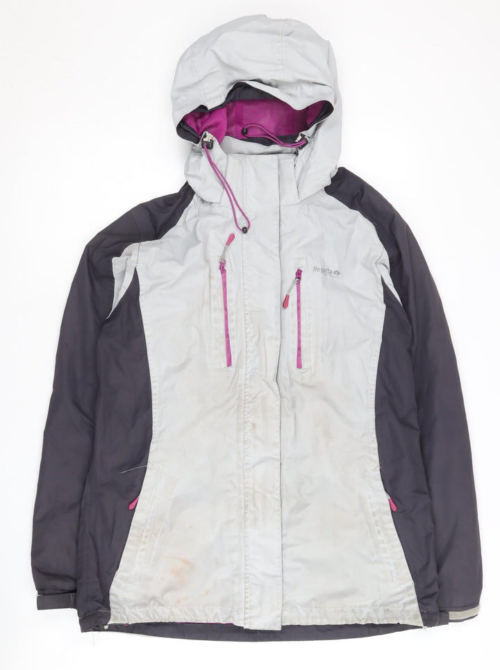 Regatta Women's Grey Hooded 3-in-1 Jacket, Size 12