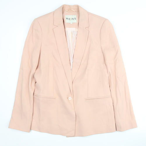 Reiss Women's Pink Blazer Size S Notch Lapel