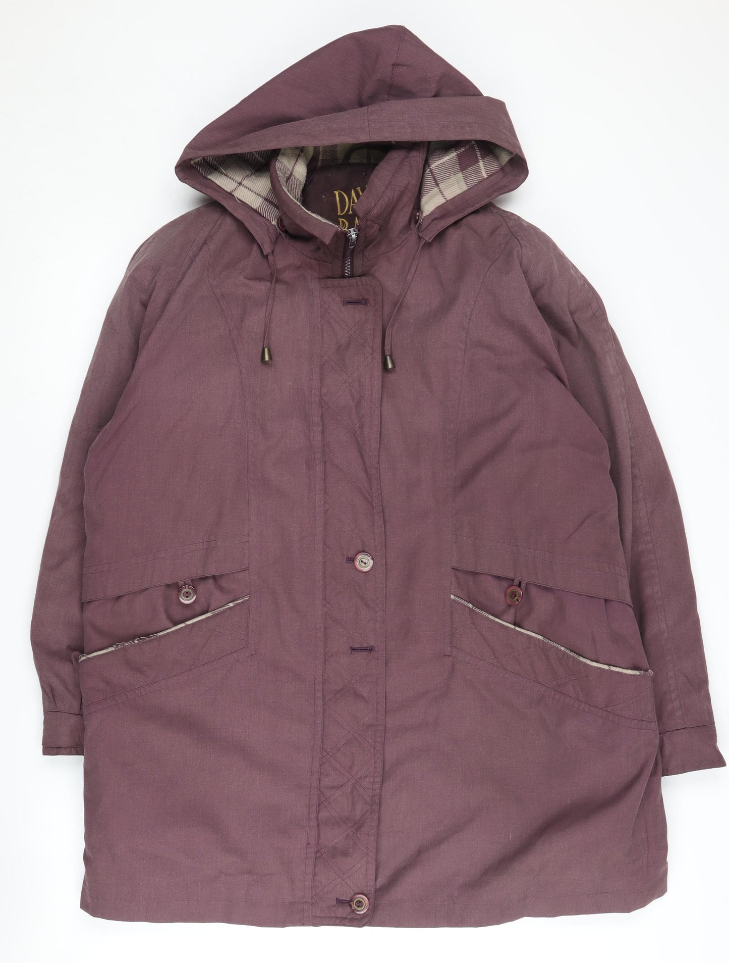David Barry Women's Purple Parka Coat Size 20