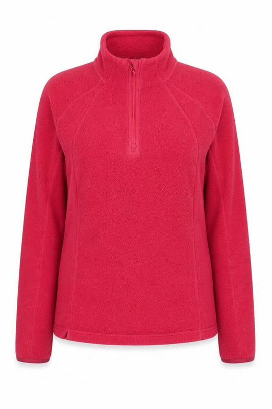 Front view of Decathlon Women's Red Fleece Sweatshirt, size 12