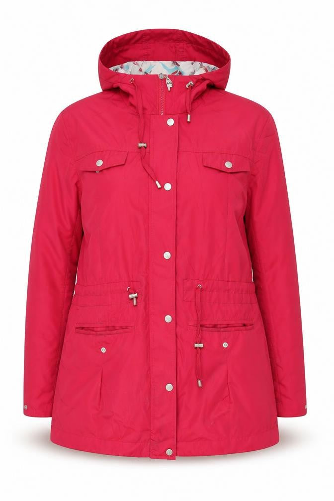 Front view of Country Estate Women's Red Parka Jacket, size 16