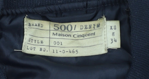 Maison Cinqcent Women's Blue XS Bomber Jacket