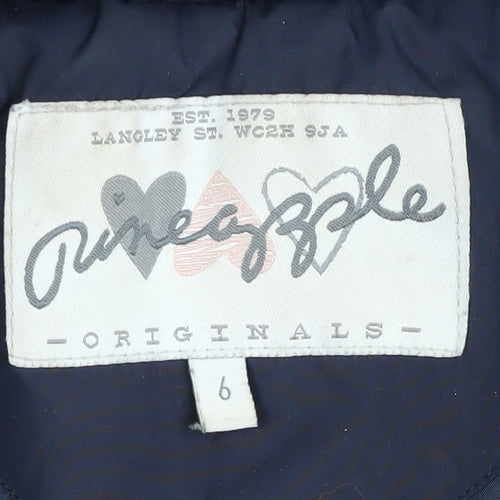 Pineapple Women's Blue Parka Jacket Size 6