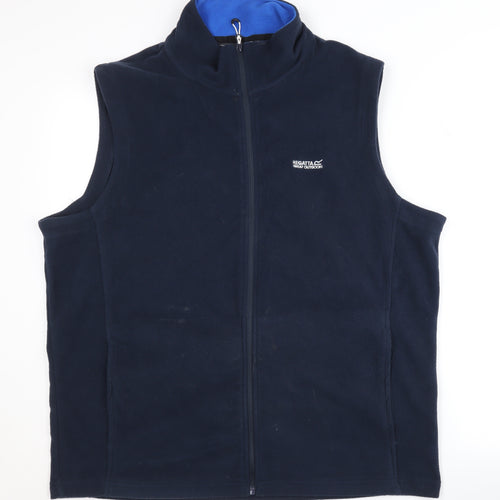 Regatta Men's Blue Fleece Waistcoat XL Stand-Up Collar
