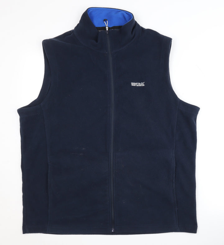 Regatta Men's Blue Fleece Waistcoat XL Stand-Up Collar