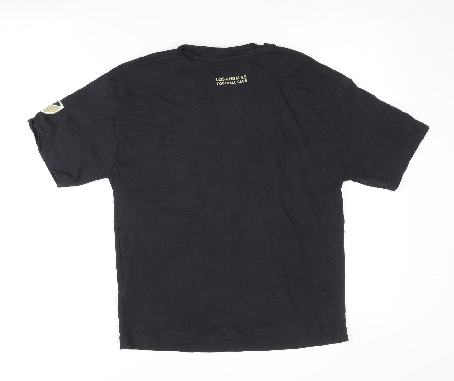 LAFC Boys Black T-Shirt, Size 11-12, Cotton, Casual Football Wear