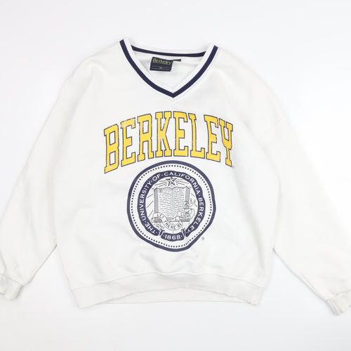 Berkeley Unisex White XS Graphic Sweatshirt