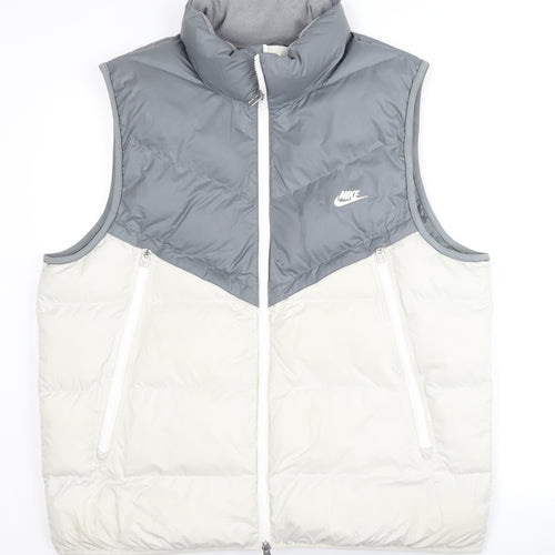 Nike Men's XL Grey Puffer Waistcoat
