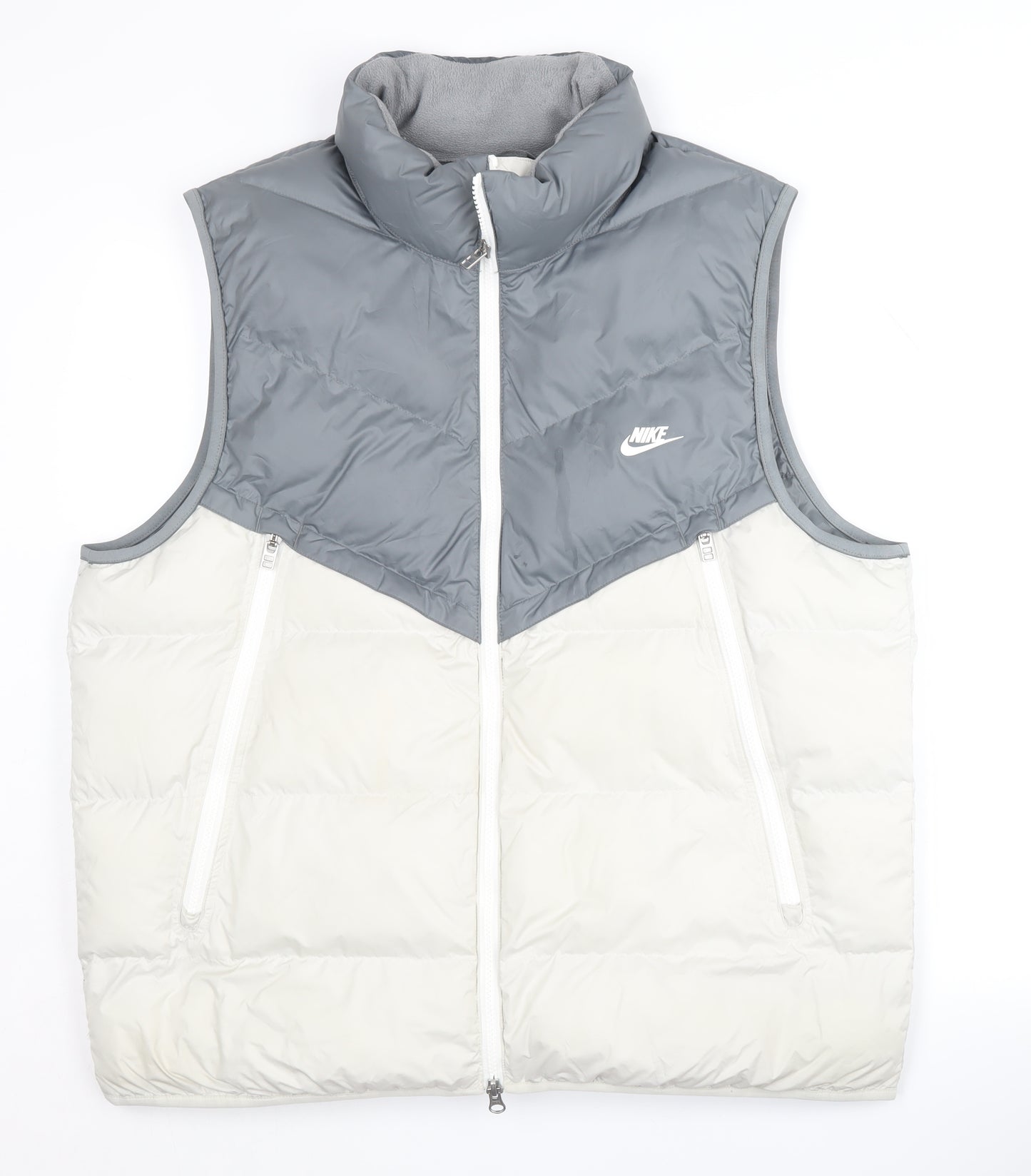 Nike Men's XL Grey Puffer Waistcoat