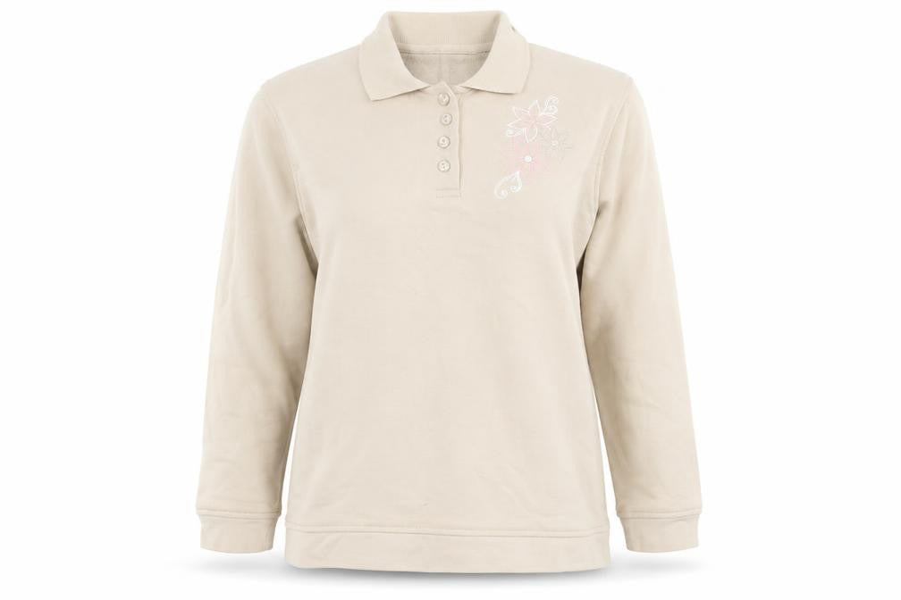Front view of EWM Pure Classics Beige Women's M Sweatshirt