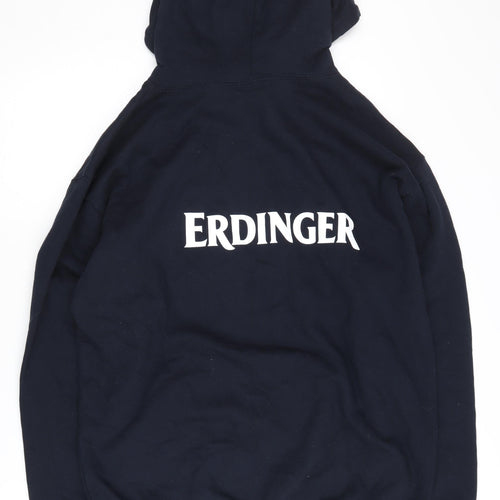 JustHoods Men's Black Logo Pullover Hoodie L