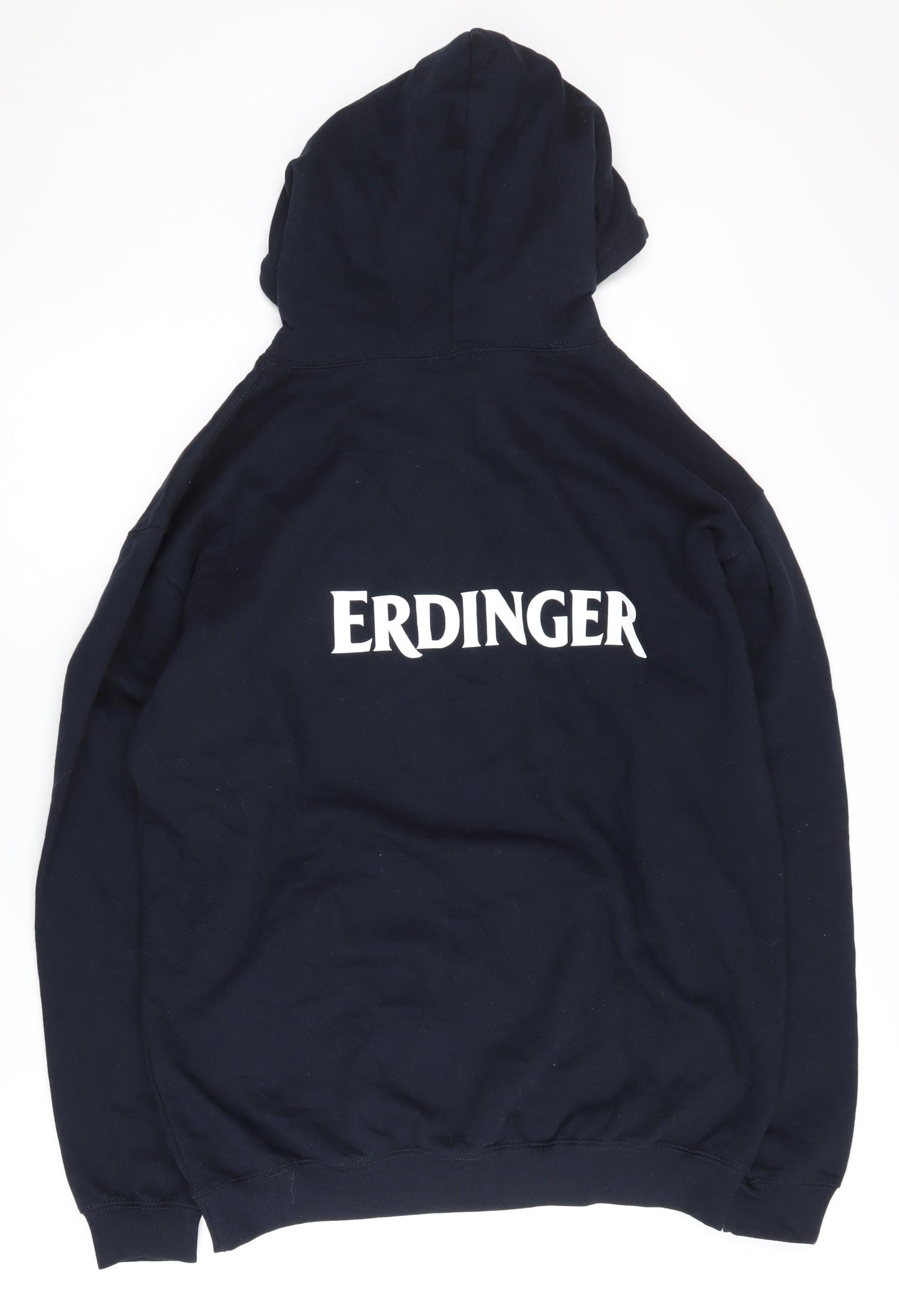 JustHoods Men's Black Logo Pullover Hoodie L