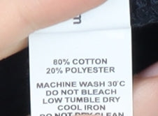 JustHoods Men's Black Logo Pullover Hoodie L