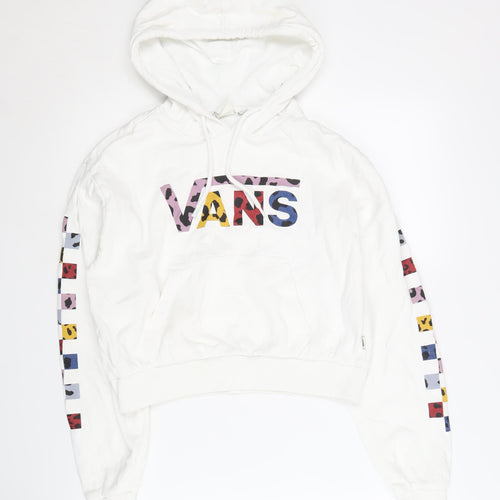 Vans Women’s XS White Pullover Hoodie with Logo