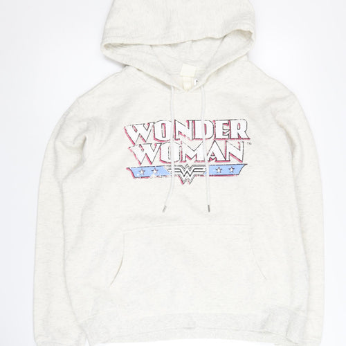 H&M Unisex Ivory Wonder Woman Pullover Hoodie M
