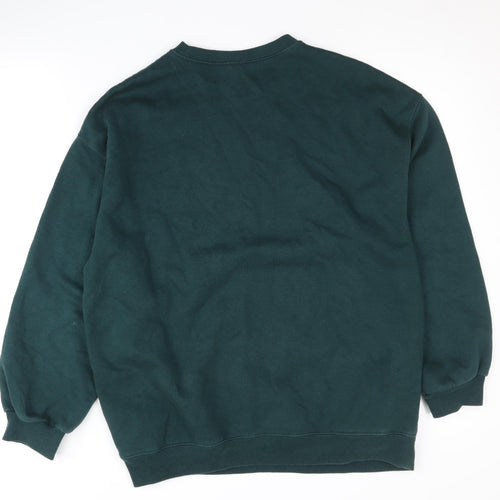 H&M Unisex Green College Sweatshirt Size S